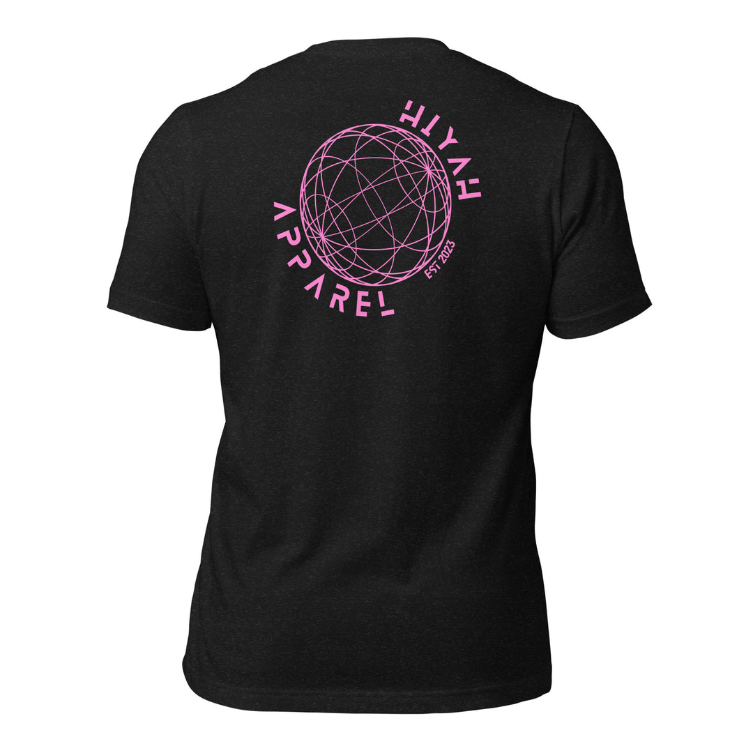 "Modern Pink Globe" Athletic T-Shirt