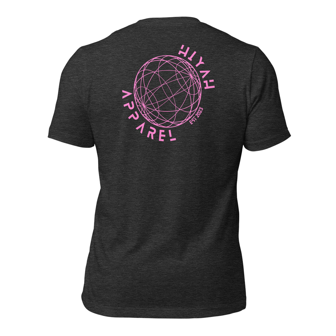 "Modern Pink Globe" Athletic T-Shirt